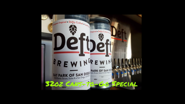 32oz Cans-To-Go Available For Purchase